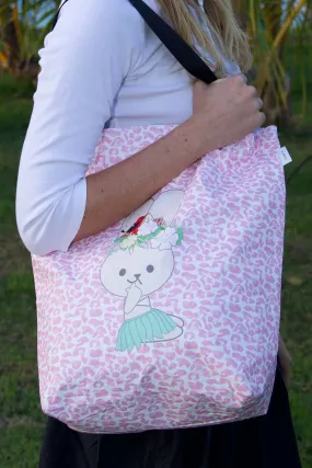 Hawaii Tote Atasha Rabbit Pink Leopard & Chu Chu (Reversible)