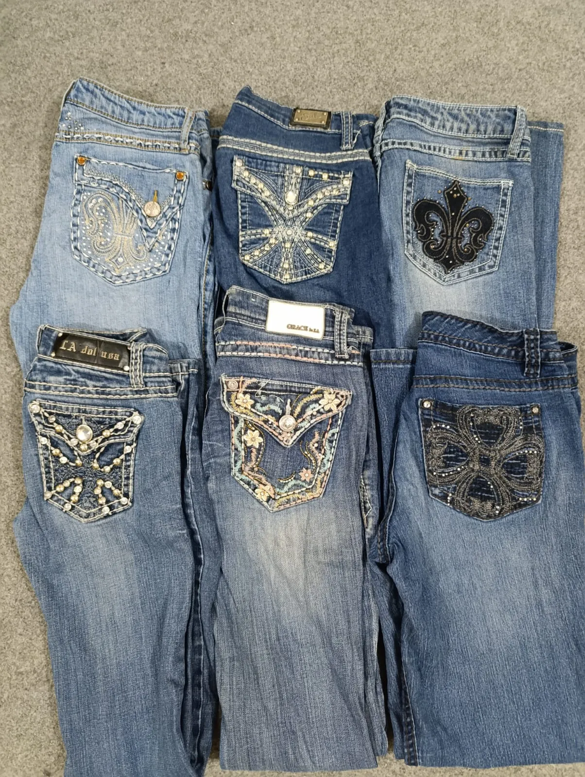 HD138 Ladies Premium Y2K Flared Jeans - 14 pcs