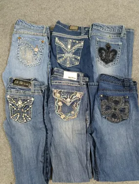 HD138 Ladies Premium Y2K Flared Jeans - 14 pcs