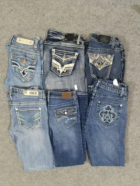 HD168 Ladies Y2K Flared Jeans - 15 pcs