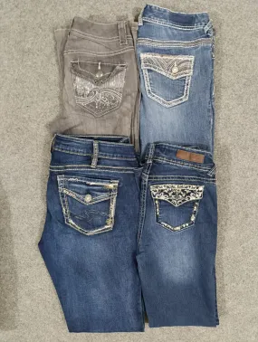 HD170 Ladies Y2K Flared Jeans - 12 pcs