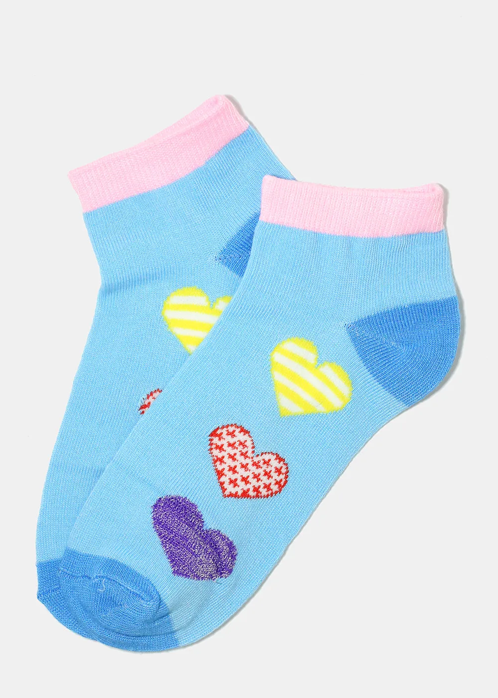 Heart Print Low Cut Socks