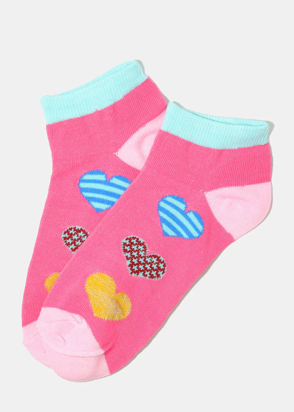 Heart Print Low Cut Socks