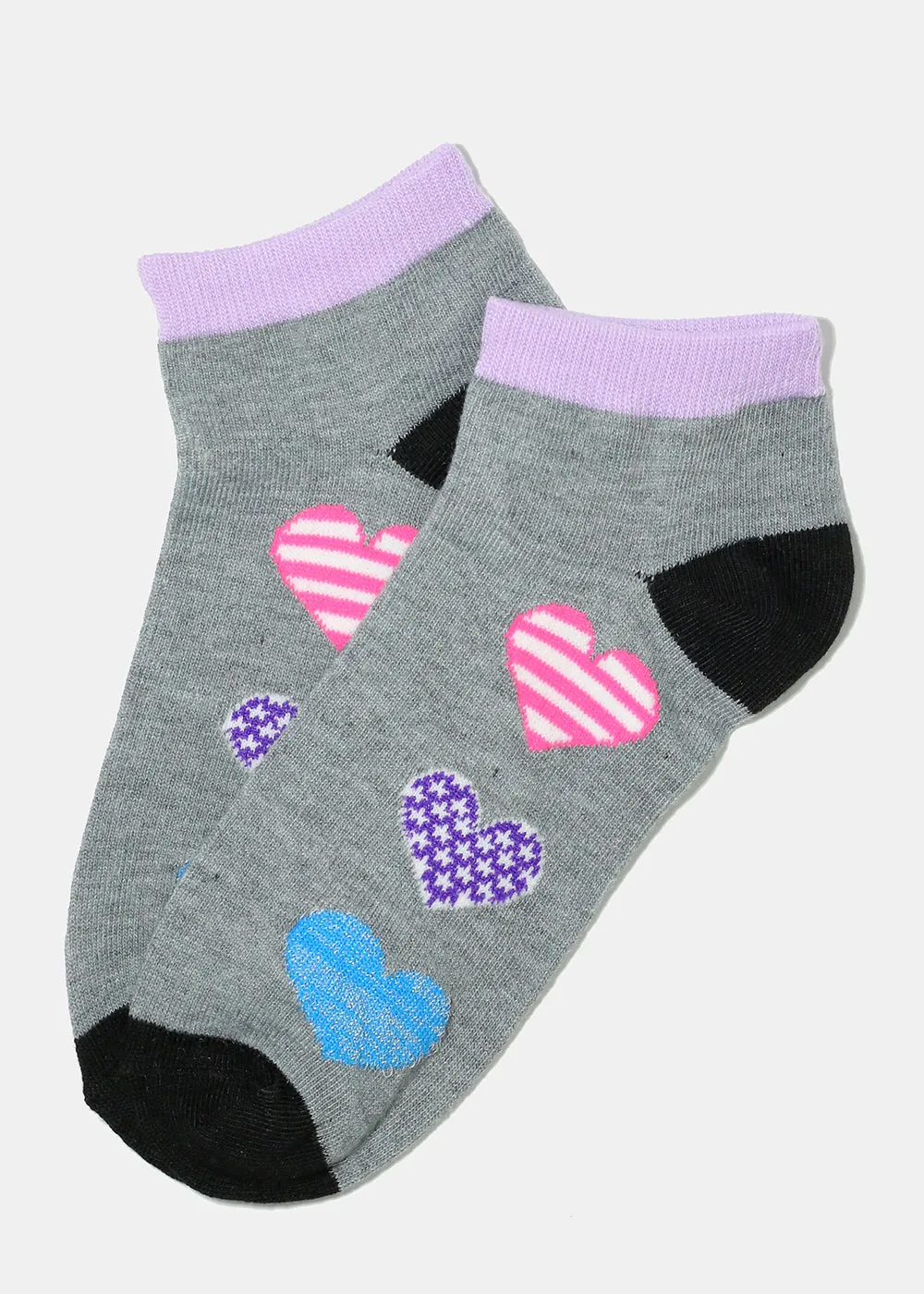 Heart Print Low Cut Socks