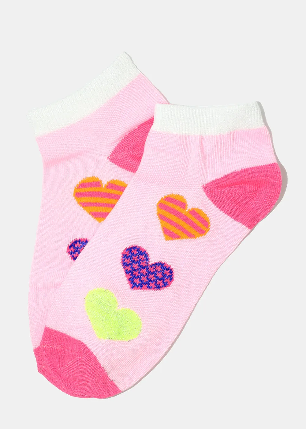 Heart Print Low Cut Socks