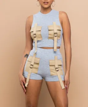 Heather Grey Short Set