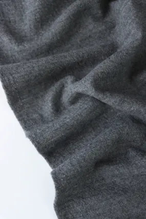 Heathered Medium Gray Bellevue Brushed Wool Knit | By The Half Yard