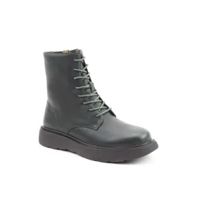 Heavenly Feet Fern Ladies Dark Ocean Navy Vegan Zip & Lace Ankle Boots