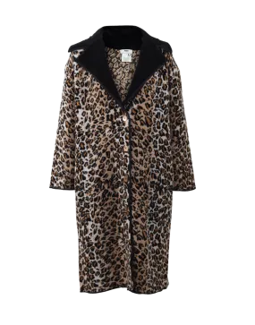 Heavy Knit Leopard Coat