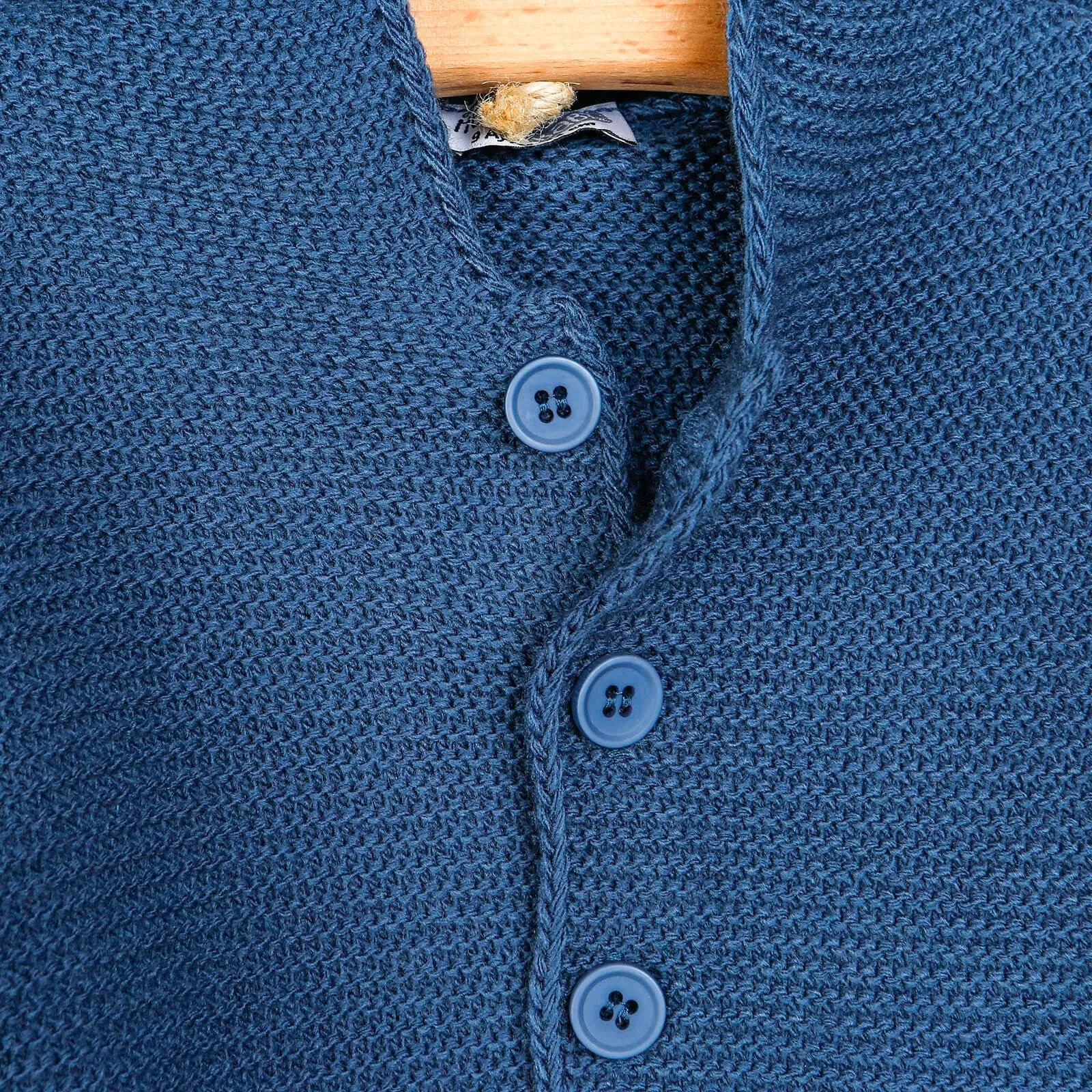 HelloBaby Basic Baby Boy Knit Cardigan - Indigo