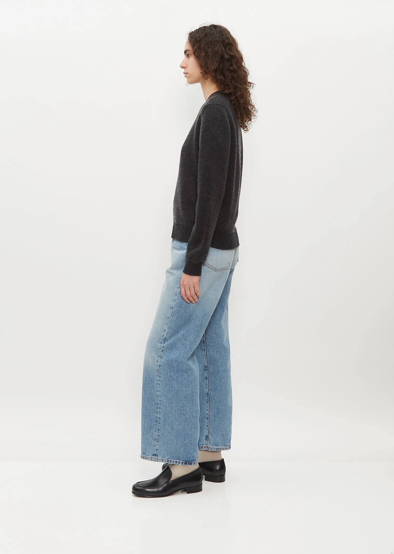 Hepburn Boyfriend Crew Sweater — Charred Grey