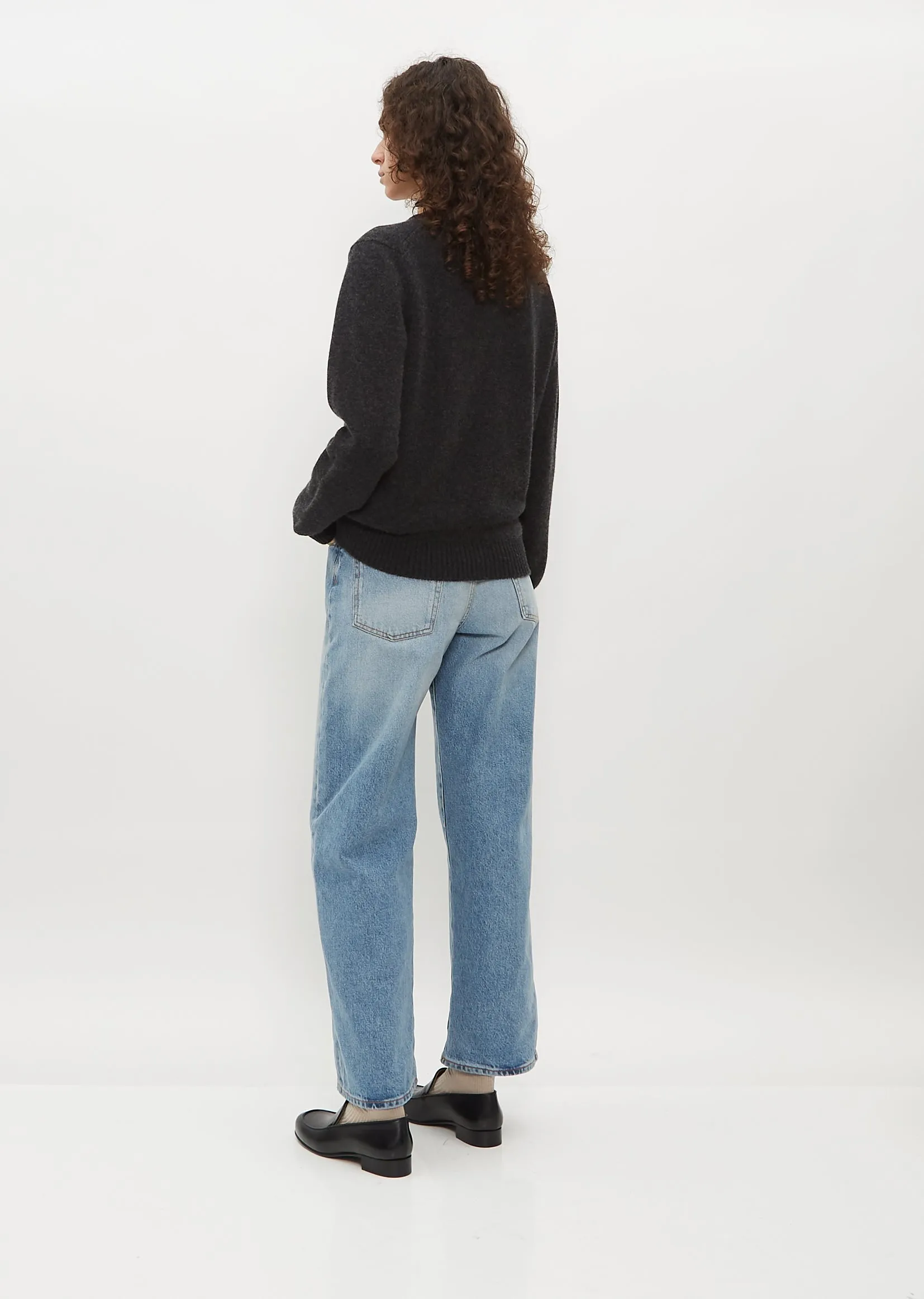 Hepburn Boyfriend Crew Sweater — Charred Grey