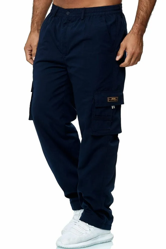 Herren Thermo Cargo Hose Gefüttert Outdoor Arbeitshose Winter Fleece Dehnbund