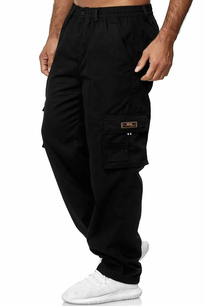 Herren Thermo Cargo Hose Gefüttert Outdoor Arbeitshose Winter Fleece Dehnbund