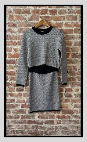 Herringbone Knit Mini Skirt