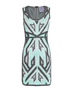 Hervé Léger Women Short dress Light green S INT