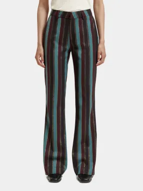 High-rise flared pants