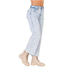 High Rise Wide Leg Bootcut Colombian Jeans with Removable Pads LOWLA 212726