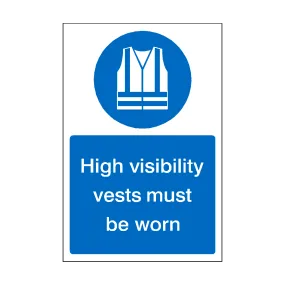 High Visibility Vests Must Be Worn Sticker