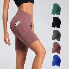 High Waist Fitness Gym Short Leggings With Pockets - GlamzLife