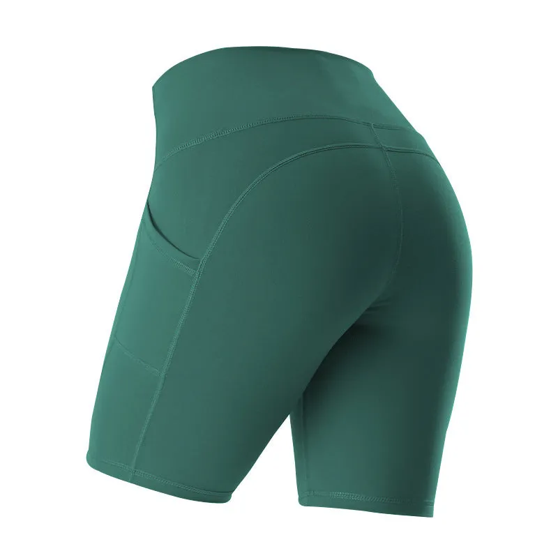 High Waist Fitness Gym Short Leggings With Pockets - GlamzLife