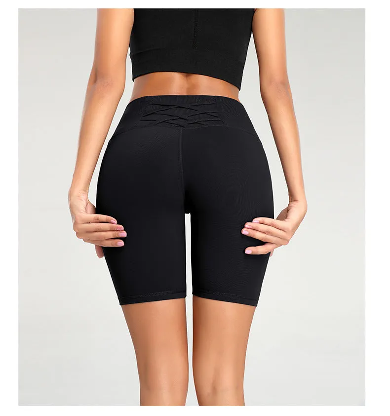High Waist Fitness Gym Short Leggings With Pockets - GlamzLife