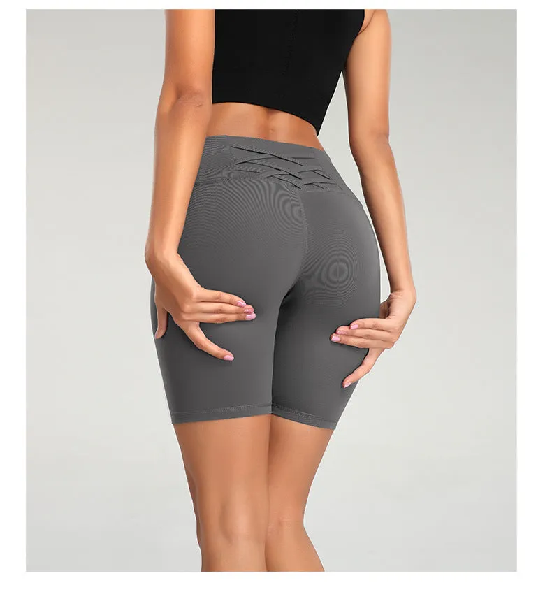 High Waist Fitness Gym Short Leggings With Pockets - GlamzLife