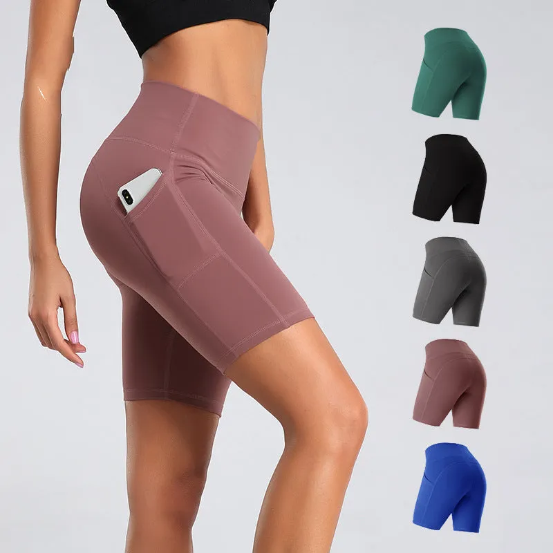 High Waist Fitness Gym Short Leggings With Pockets - GlamzLife