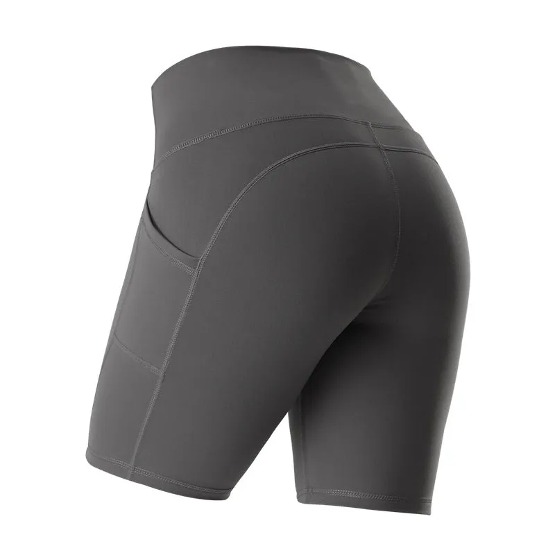 High Waist Fitness Gym Short Leggings With Pockets - GlamzLife