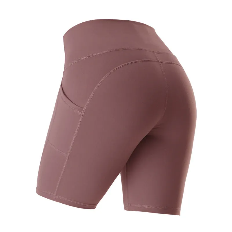 High Waist Fitness Gym Short Leggings With Pockets - GlamzLife