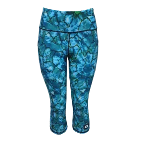 High Waist Funky 3/4 Leggings - Tie Dye