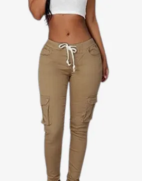 High Waist Lace Up Women Pants