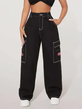 High Waist Wide Leg Cargo Pants