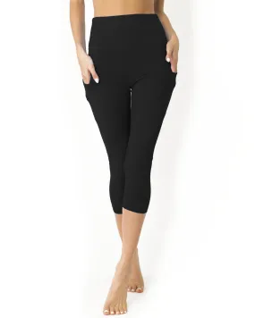 High Waisted  Capri - Black