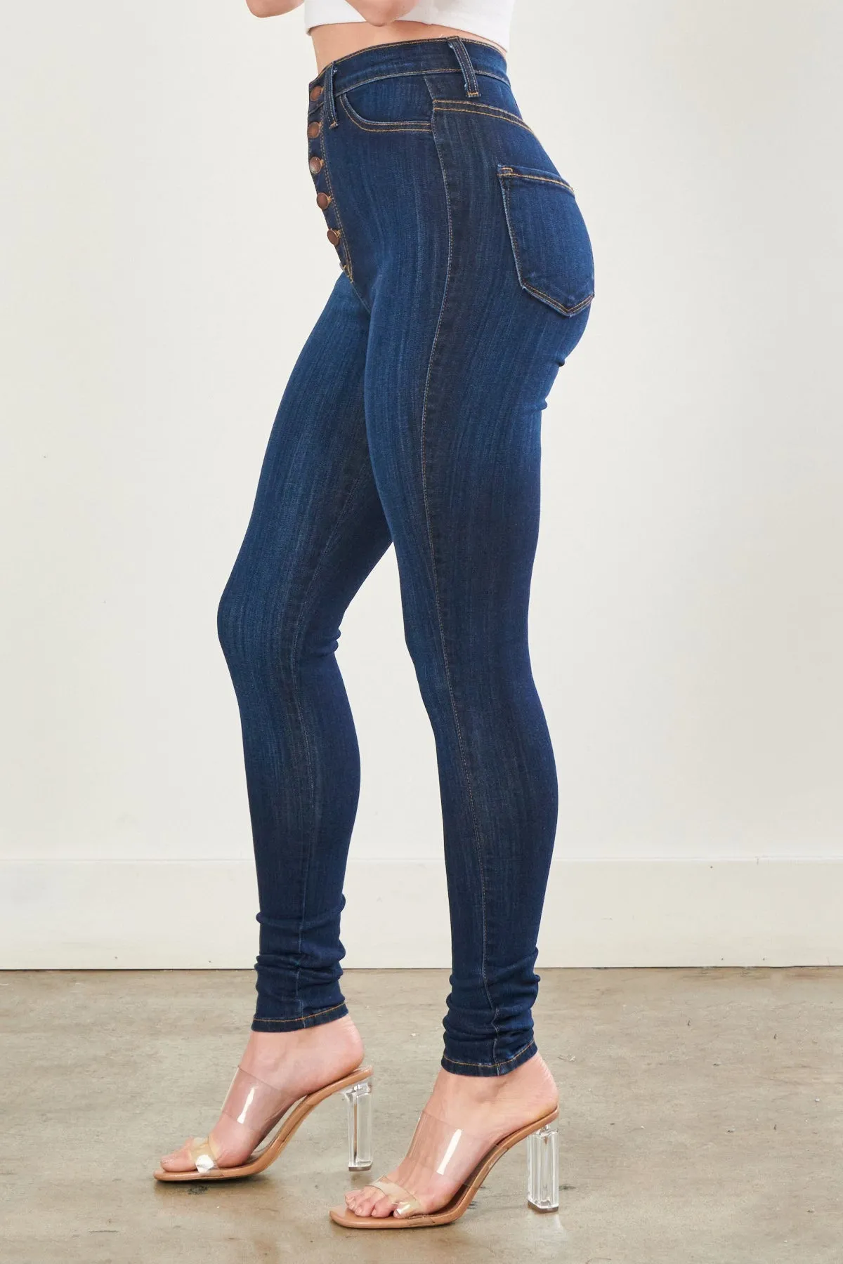 High Waisted Nora Button Up Jeans