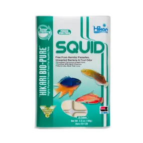 Hikari Frozen Squid Cubes 3.5 oz.
