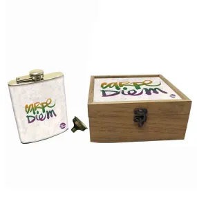 Hip Flask Gift Box -Carpe Diem