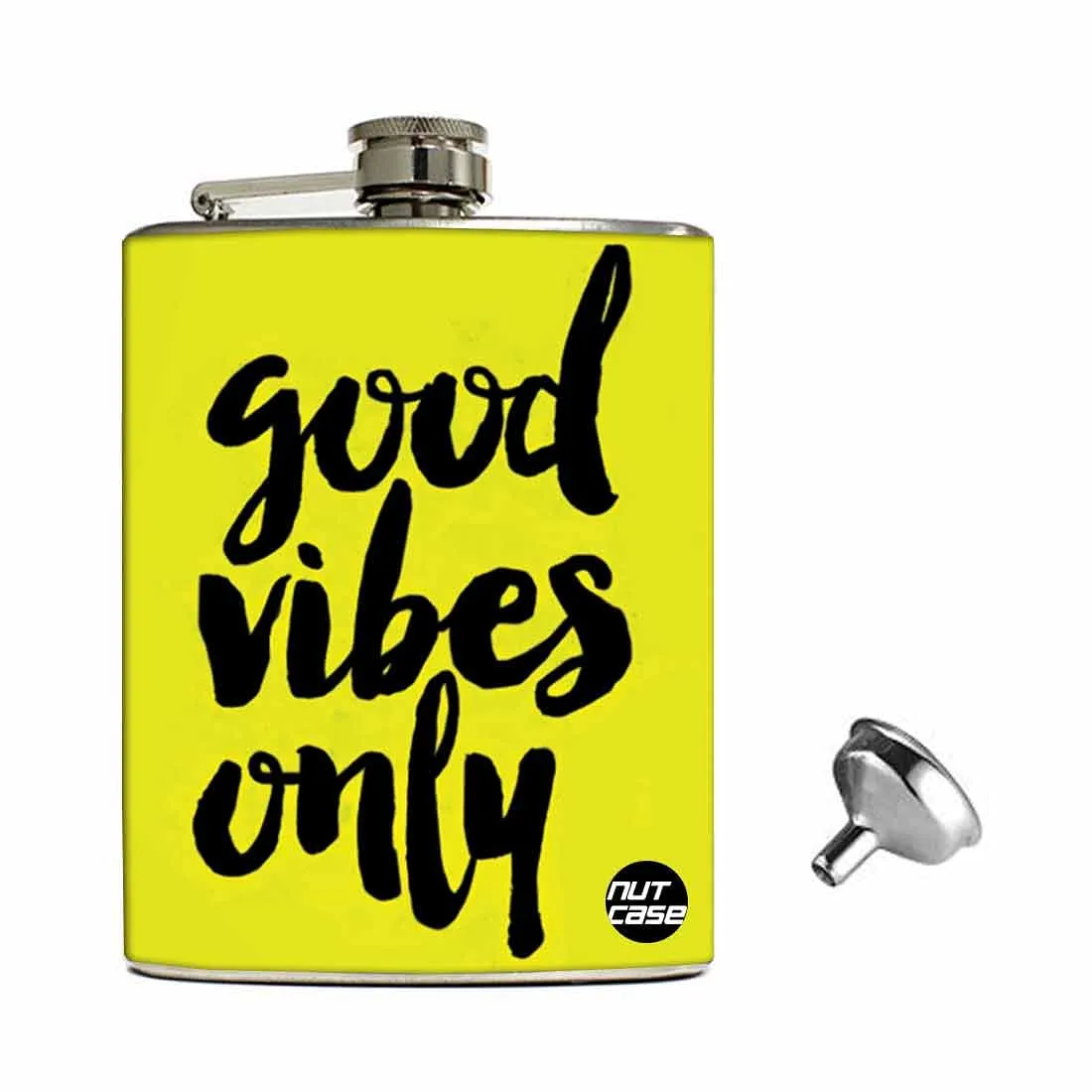 Hip Flask Gift Box -Good Vibes Only