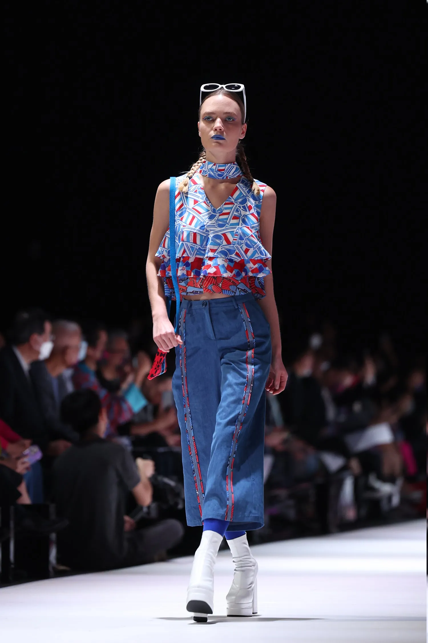 【HK CLASSIC】Silk Cheongsam Tank Top (紅白藍)