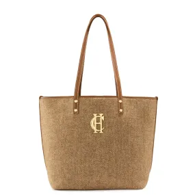 Holland Cooper Kensington Ladies Tote Bag - Tan Herringbone