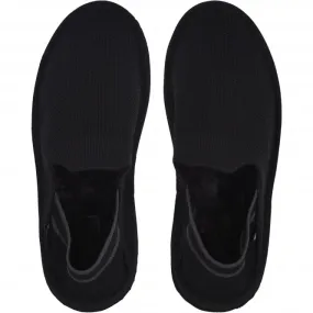 Home Slipper Loafers w/ faux fur lining, Black