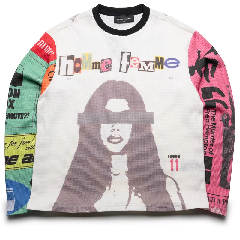 Homme Femme Ransom Thermal L/S Tee - White