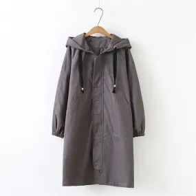 Hooded Long Trench Coat