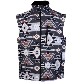 Hooey Men's Aztec and Grey Softshell Vest