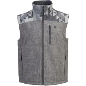 Hooey Men's Grey and Aztec Softshell Vest