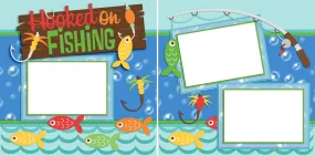 Hooked on Fishing - Digital Scrapbook Pages - INSTANT DOWNLOAD