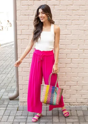 Horseshoe Bay Smocked Waist Wide Leg Pants- ***FINAL SALE***