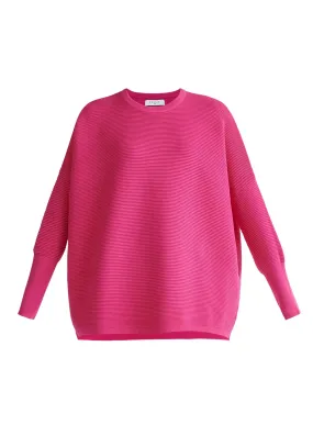 Hot Pink Paisie Ribbed Jumper