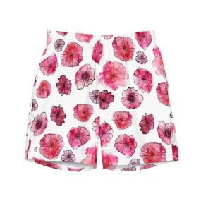 Humble Sportswear™ Men's Floral White Swim Trunks