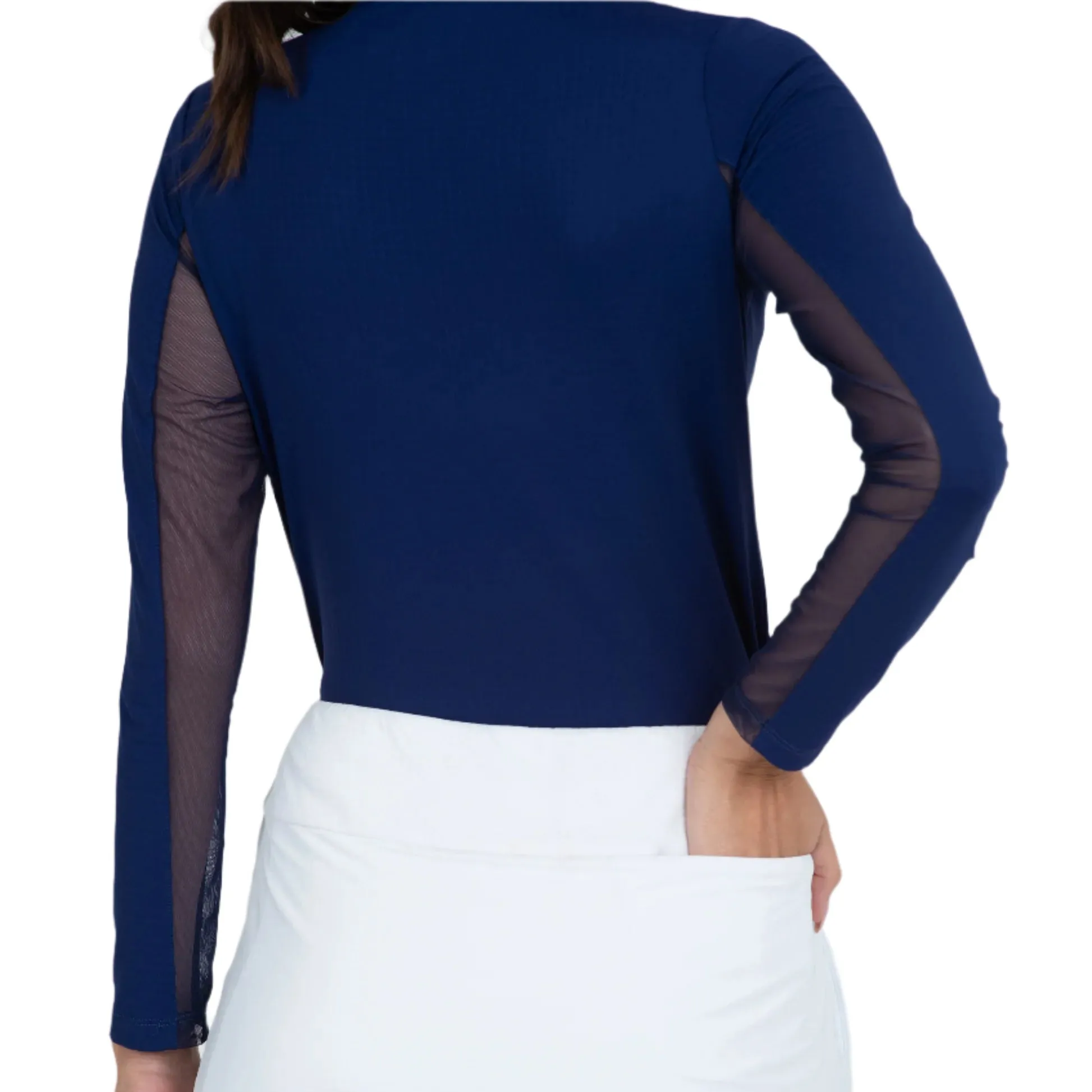 IBKUL Ladies Solid Layered Skort - White